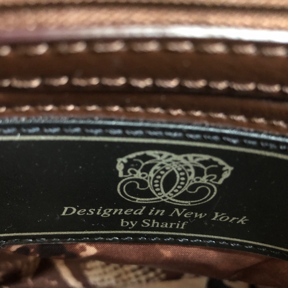 Sale! New Sharif Celadon Green Genuine Leather Embroidered Floral Bag - Picture 7 of 13